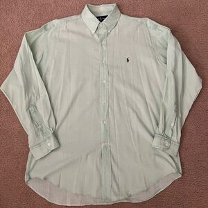 Polo Ralph Lauren Men's Light Green Blake Button Down Shirt Size Large